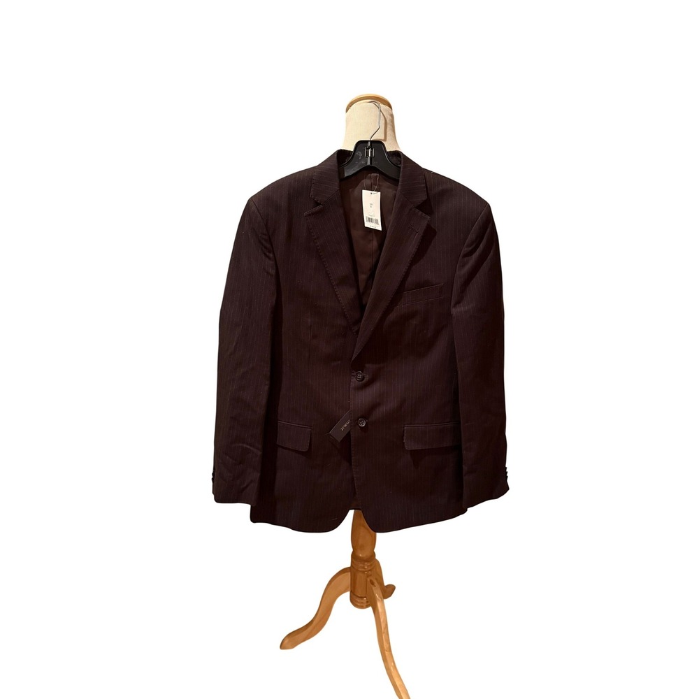 NWT $198 Banana Republic Men's 38R Brown Pinstripe Cotton Blend Suit Jacket